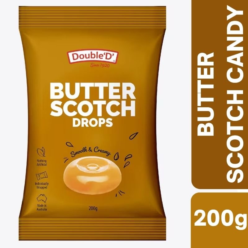 [Expiry Date: 09/07/2028] Double 'D' Butterscotch Drops 200g