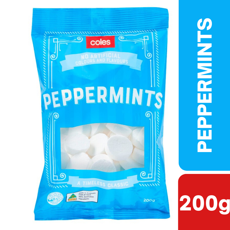 [Expiry: 24/09/2026] Coles Peppermints 200g