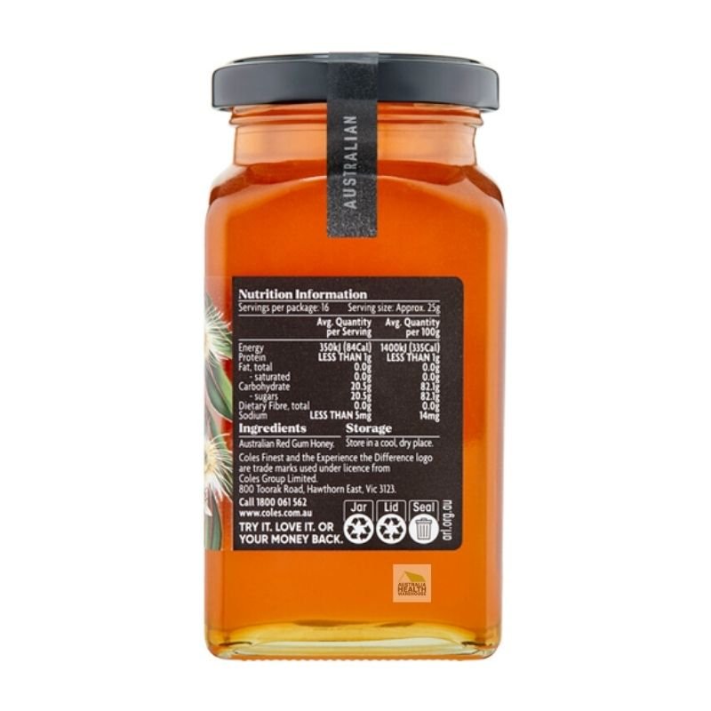 Coles Finest Australian Red Gum Honey 400g