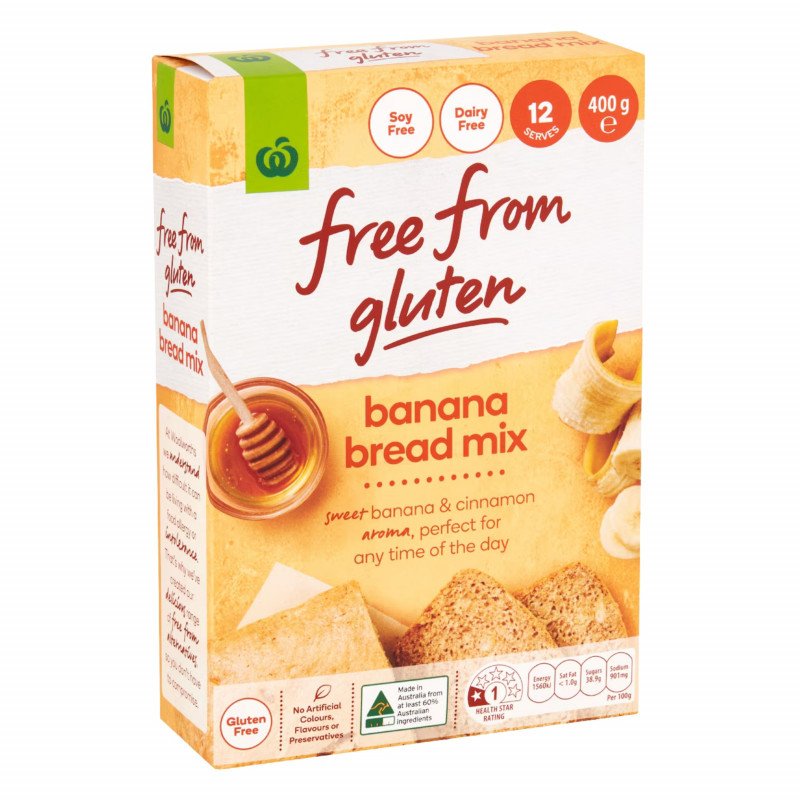 [Expiry Date: 01/12/2026] Woolworths Free From Gluten Banana Bread Mix 400g | Oz Mart