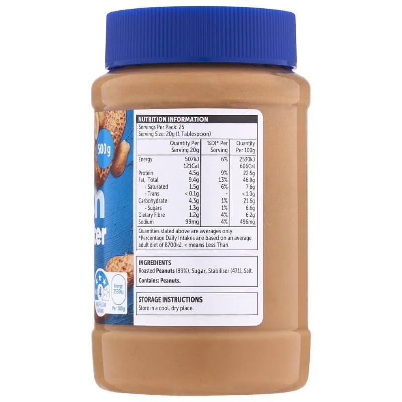 [CLEARANCE Expiry:28/10/2026] Woolworths Smooth Peanut Butter 500g