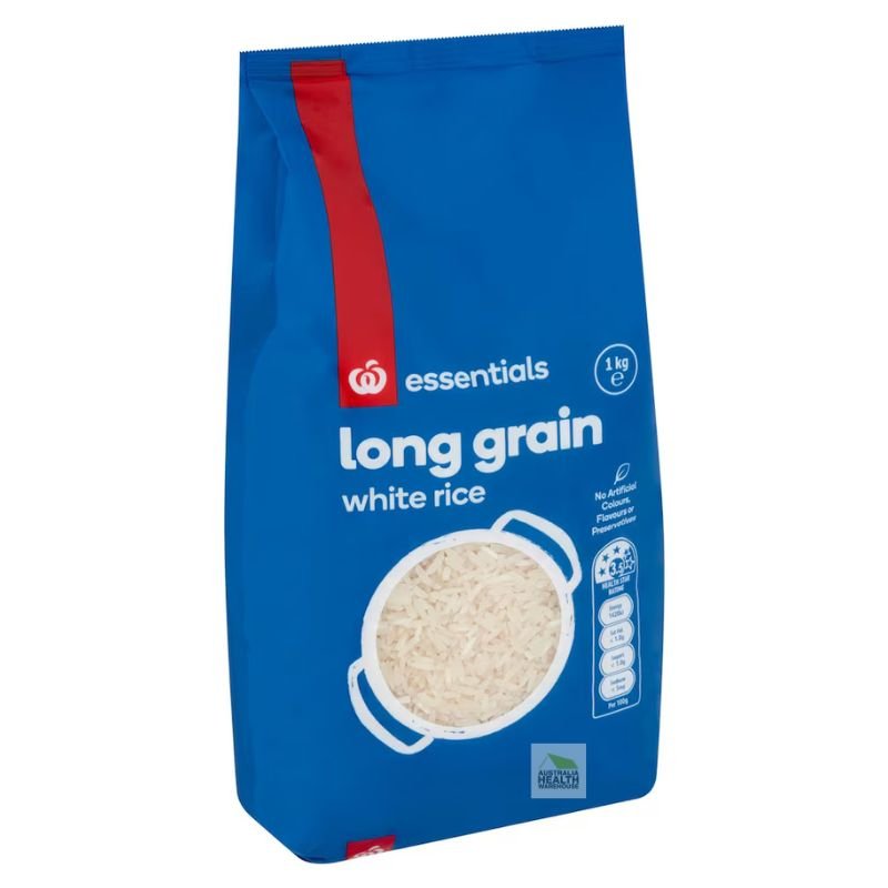 Woolworths Essentials Long Grain White Rice 1kg