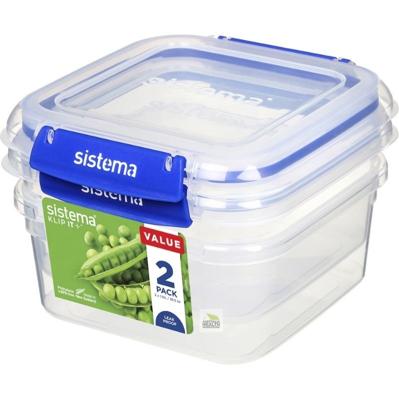 Sistema KLIP IT Plus Square Food Storage Container 1.15 Litre x 2 pack