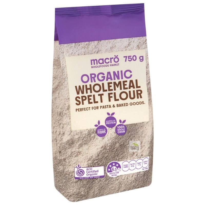 [Expiry: 25/03/2026] Woolworths Macro Organic Wholemeal Spelt Flour 750g