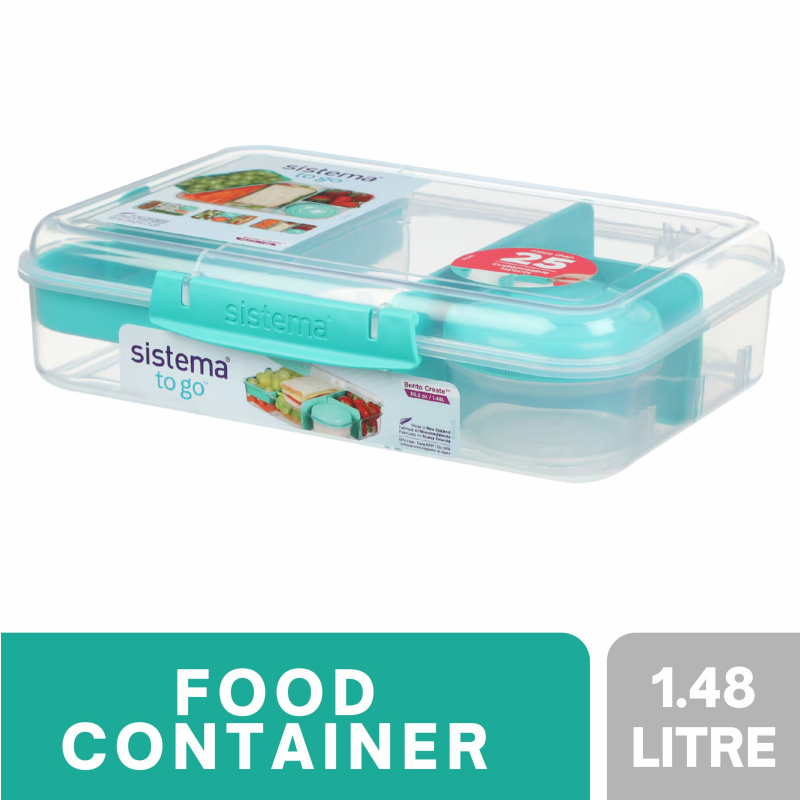 Sistema To Go Bento Create Lunch Box Container 1.48L (Green)