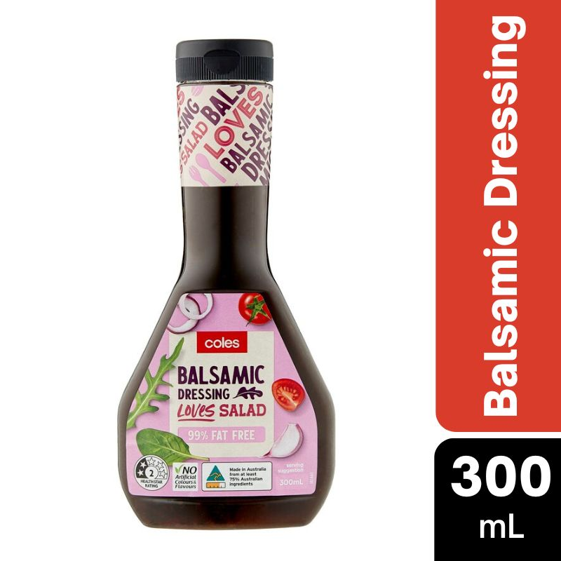 [CLEARANCE Expiry Date: 26/08/2026] Coles Balsamic Dressing 300mL