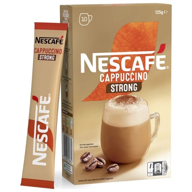 [Expiry: 06/2027] Nescafe Cappuccino Strong Coffee Sachets 10 Pack