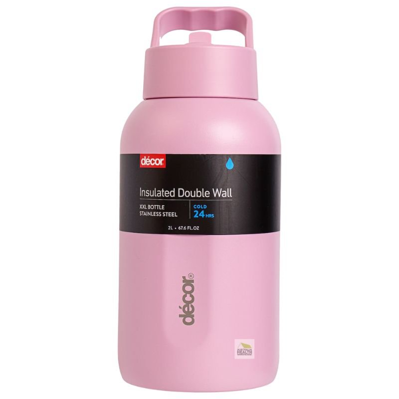 Decor Insulated Double Wall XXL Stainless Steel Bottle 2 Litre (GREY)