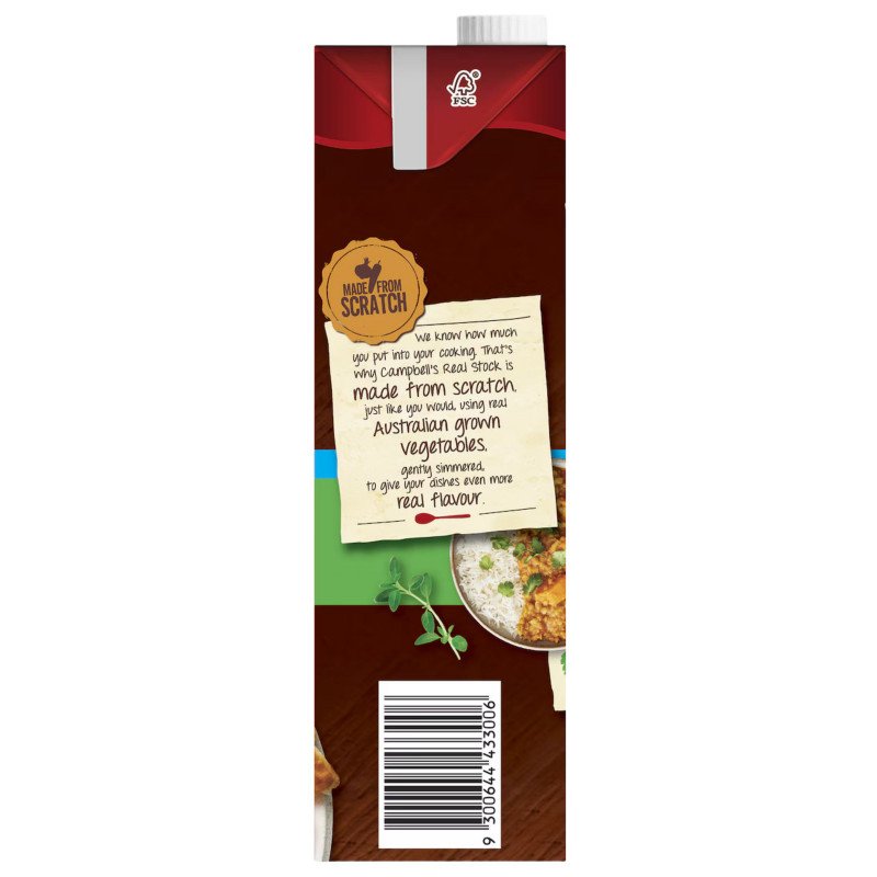 [Expiry Date: 17/05/2027] Campbell's Real Stock Vegetable Salt Reduced 1 Litre
