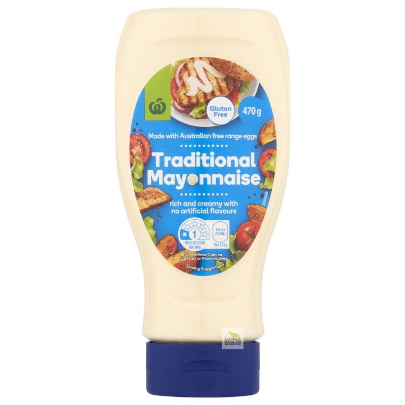 [CLEARANCE Expiry: 08/07/2026]  Woolworths Traditional Mayonnaise 470g