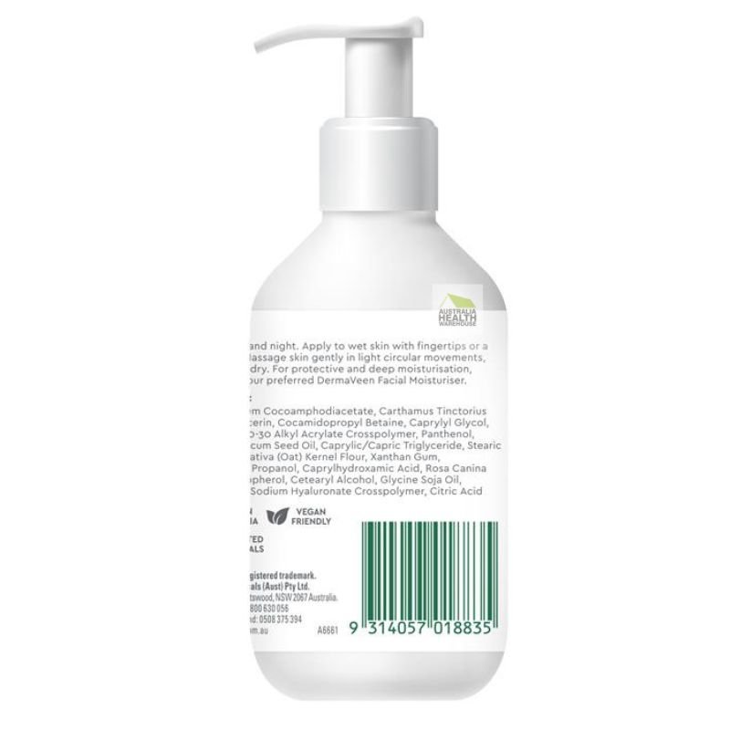 [Expiry: 11/2026] DermaVeen Face Ultra Hydrating Cleanser 200mL