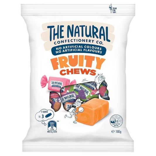 [Expiry Date: 12/05/2027] The Natural Confectionery Co. Fruity Chews Lollies 180g