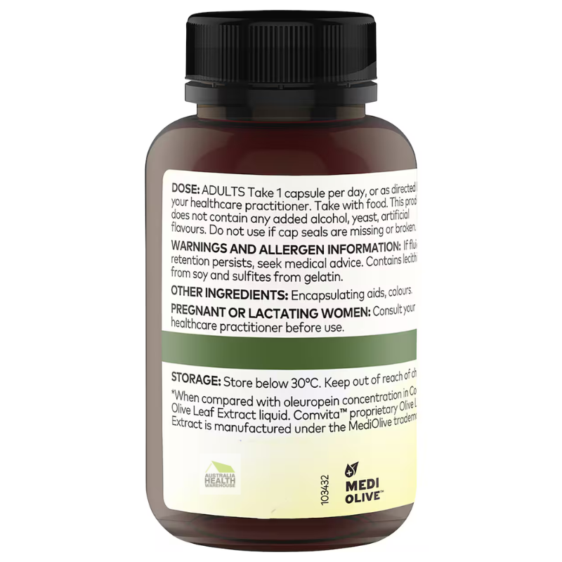 [Expiry: 04/2027] Comvita Olive Leaf Extract High Strength 60 Softgel Capsules
