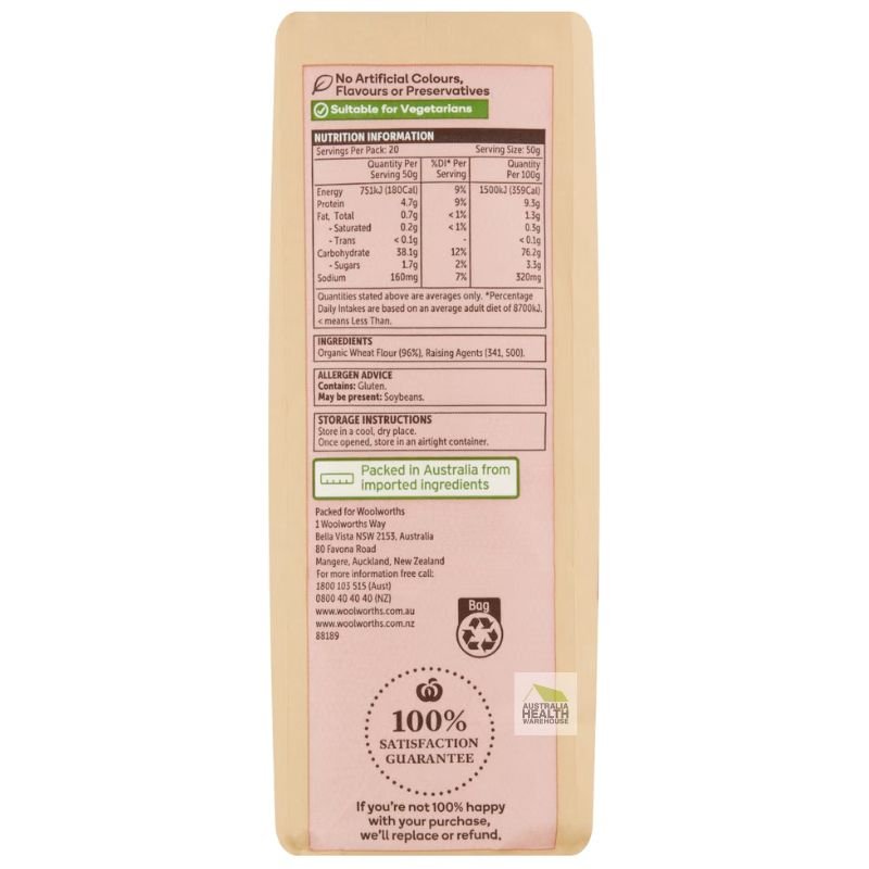 Woolworths Macro Organic Self Raising Flour 1kg