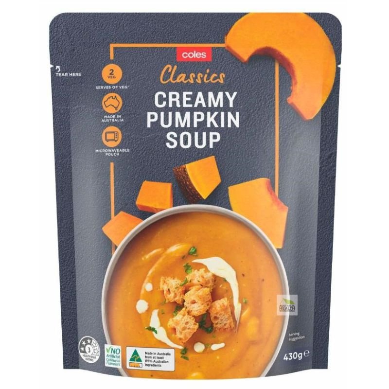 Coles Classics Creamy Pumpkin Soup Pouch 430g