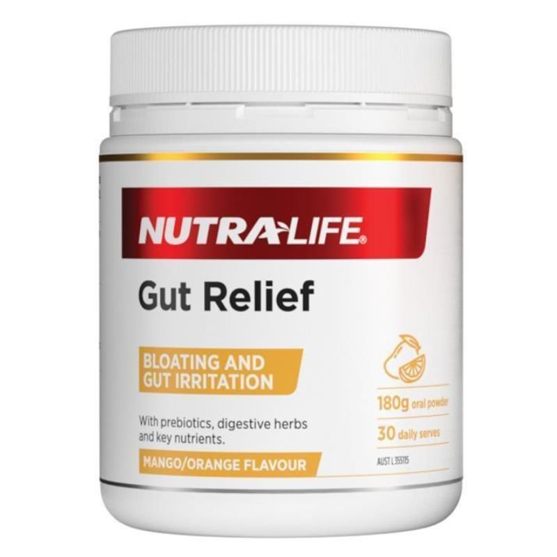 [Expiry: 01/2027] Nutra-Life Gut Relief Mango/Orange Flavour 180g