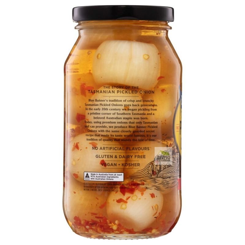 [Expiry: 07/11/2026] Blue Banner Pickled Onions Chilli 525g