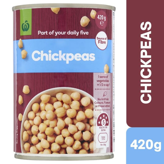 [Expiry Date: 31/01/2028] Woolworths Chickpeas 420g
