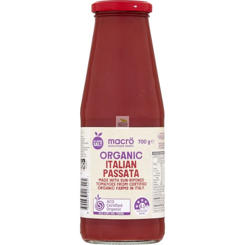 [Expiry: 31/08/2027] Woolworths Macro Organic Passata 700g