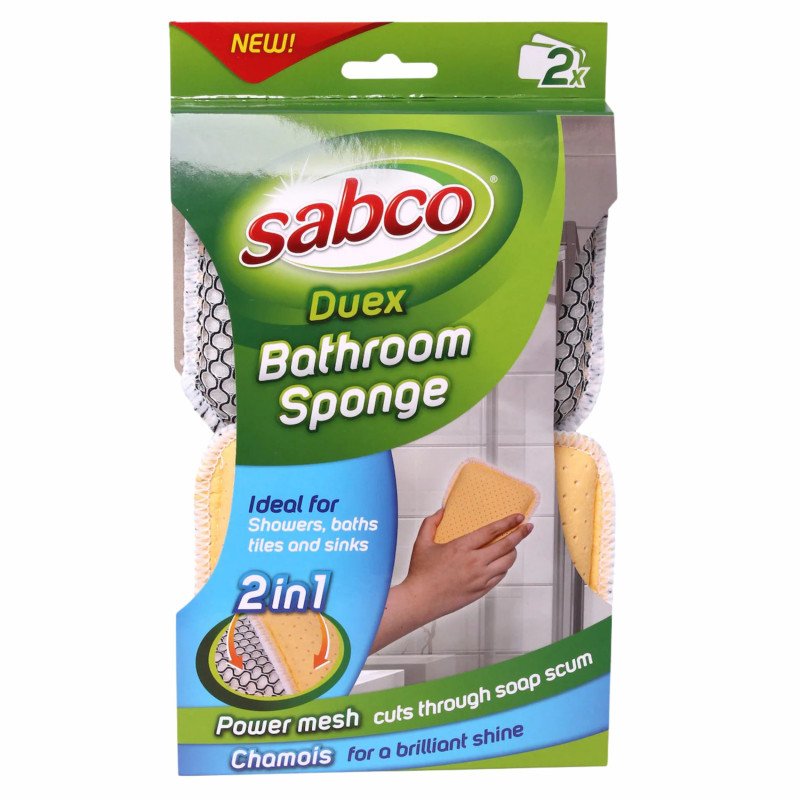 Sabco Duex Bathroom Sponge Scrubber 2 Pack