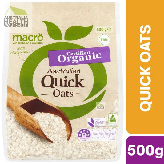 [Expiry: 02/10/2026] Woolworths Macro Organic Australian Quick Oats 500g