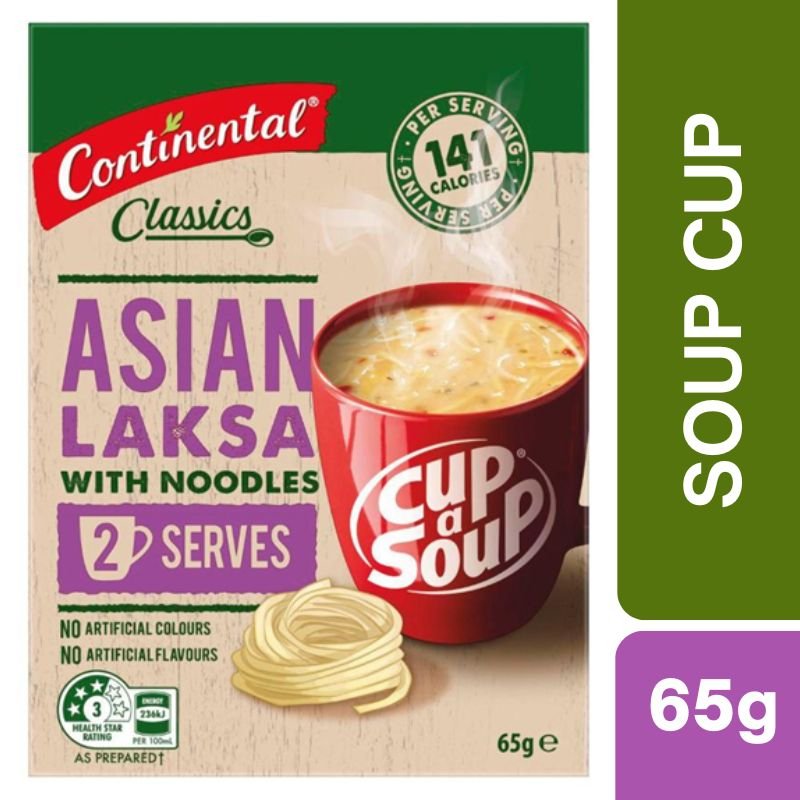 [Expiry: 27/02/2028] Continental Cup A Soup Asian Laksa Serves 2