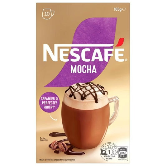[Expiry Date: 06/2027] Nescafe Mocha Coffee Sachets 10 Pack