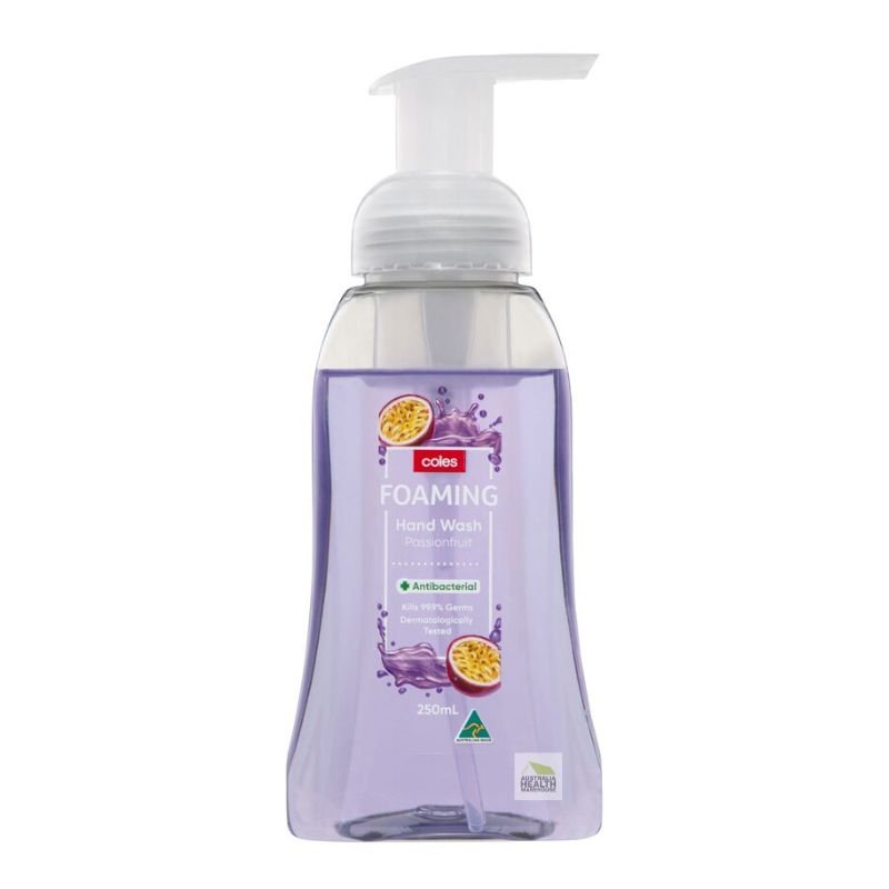 Coles Foaming Hand Wash Passionfruit Antibacterial 250mL