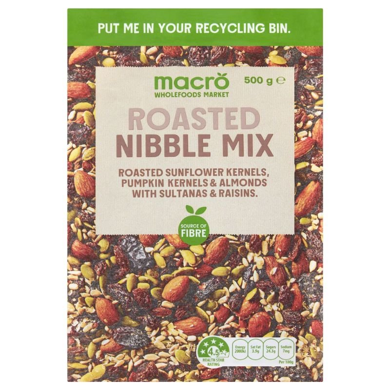 [CLEARANCE Expiry Date: 16/08/2026] Woolworths Macro Roasted Nibble Mix Seeds 500g