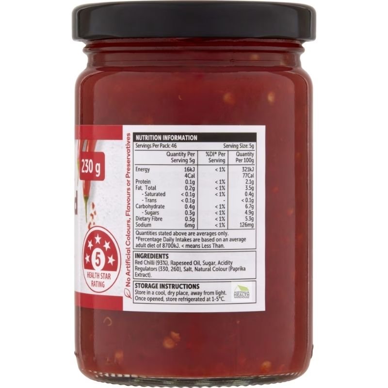 Woolworths Crushed Chilli 230g