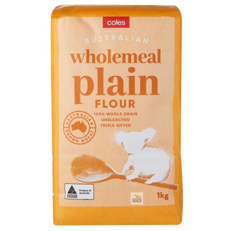 [CLEARANCE Expiry Date: 22/09/2026]  Coles Wholemeal Plain Flour 1kg