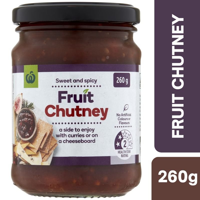 [Expiry Date :16/10/2027] Woolworths Fruit Chutney 260g |Oz Mart
