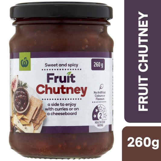 [Expiry Date :16/10/2027] Woolworths Fruit Chutney 260g |Oz Mart