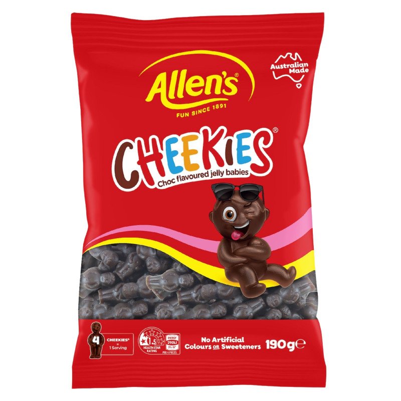 [Expiry: 06/2027] Allen's CHEEKIES Lollies 190g