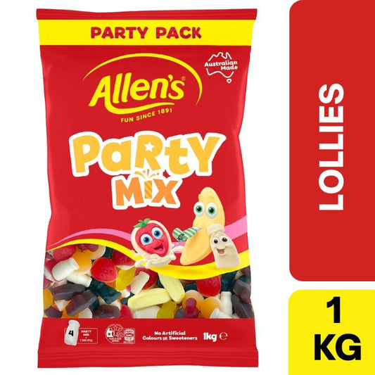 [Expiry Date: 05/2027] Allen's Party Mix Lollies Party Pack 1kg