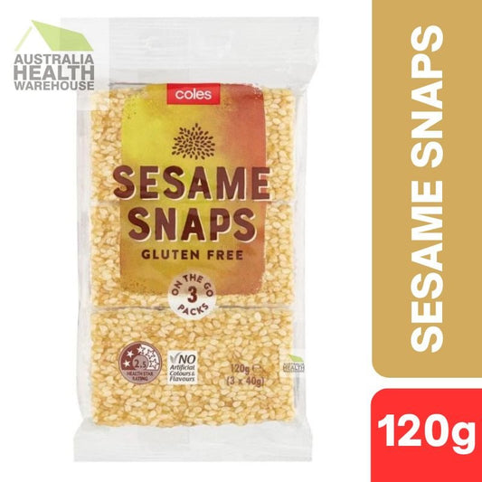 Coles Sesame Snaps 3 Pack 120g