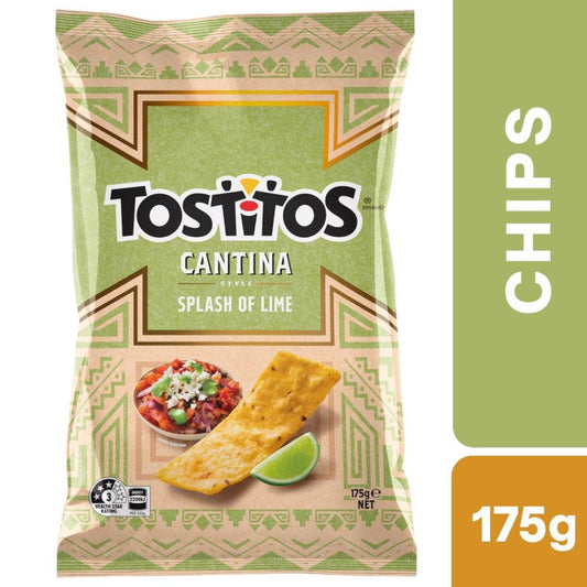 [Expiry Date: 03/01/2027] Tostitos Cantina Style Splash Of Lime Tortilla Chips 175g