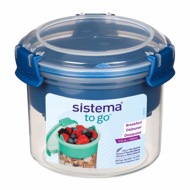 Sistema To Go Breakfast Food Container 530mL (Blue)