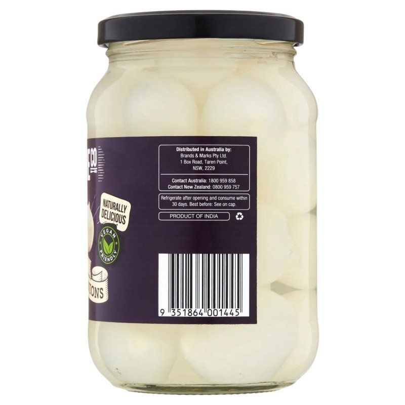[Expiry Date: 10/02/2028] Bryne Co White Pickled Onions 500g