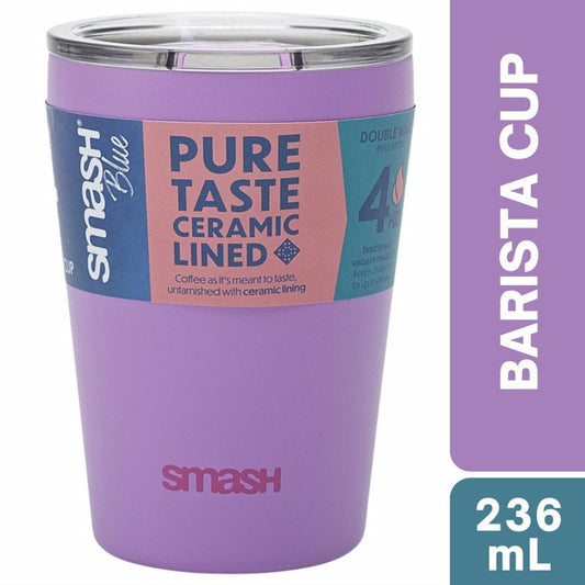 Smash Blue Ceramic Barista Cup 236mL (Purple)