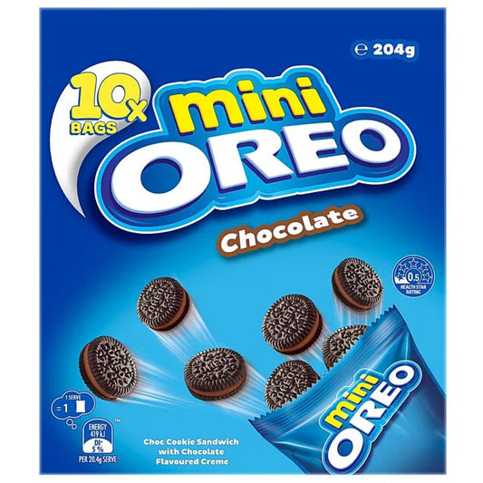 [Expiry Date: 16/05/2027] Oreo Mini Cookies Chocolate Bags 10 Pack 204g