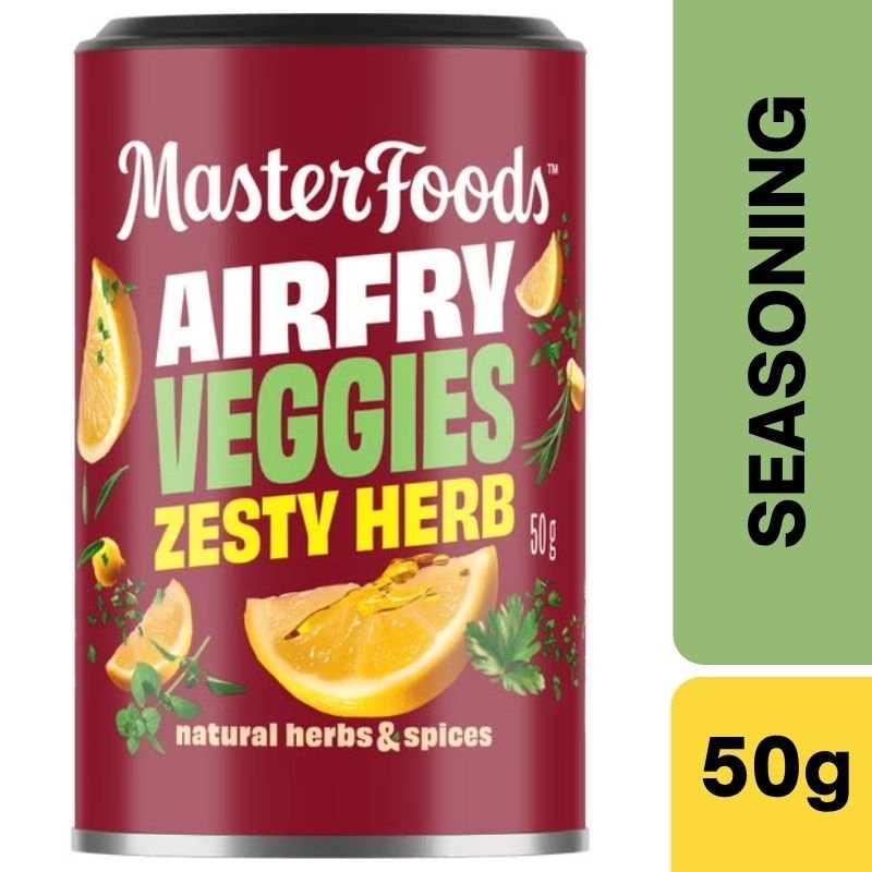 [Expiry Date: 15/09/2027] Masterfoods Airfry Veggies Zesty Herb Seasoning Can 50g