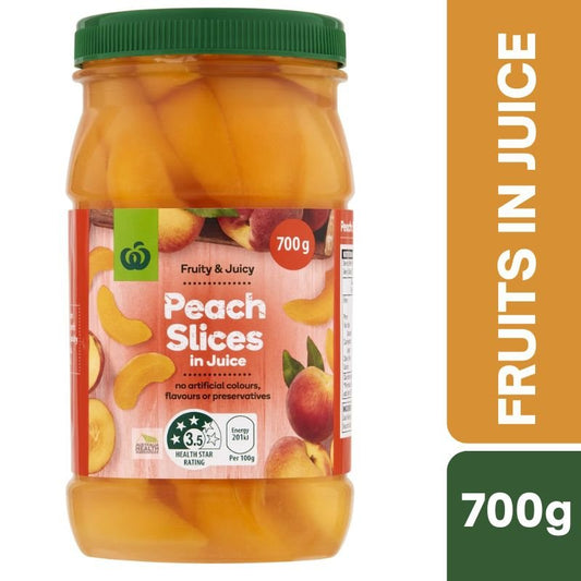 Woolworths Peach Slices In Juice 700g