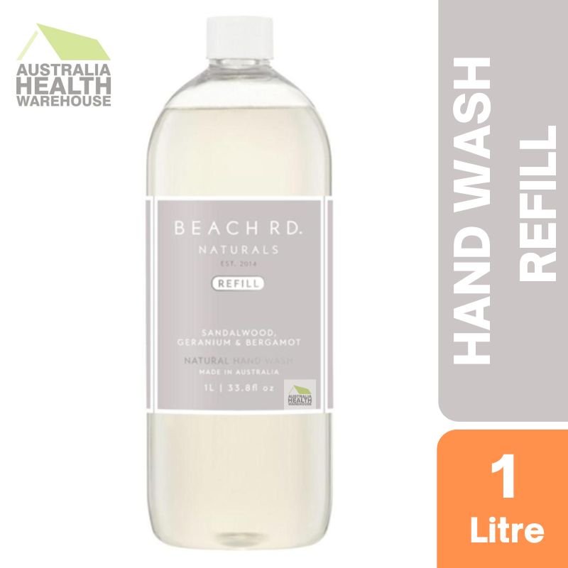 Beach Rd. Naturals Sandalwood, Geranium & Bergamot Hand Wash 1 Litre Refill