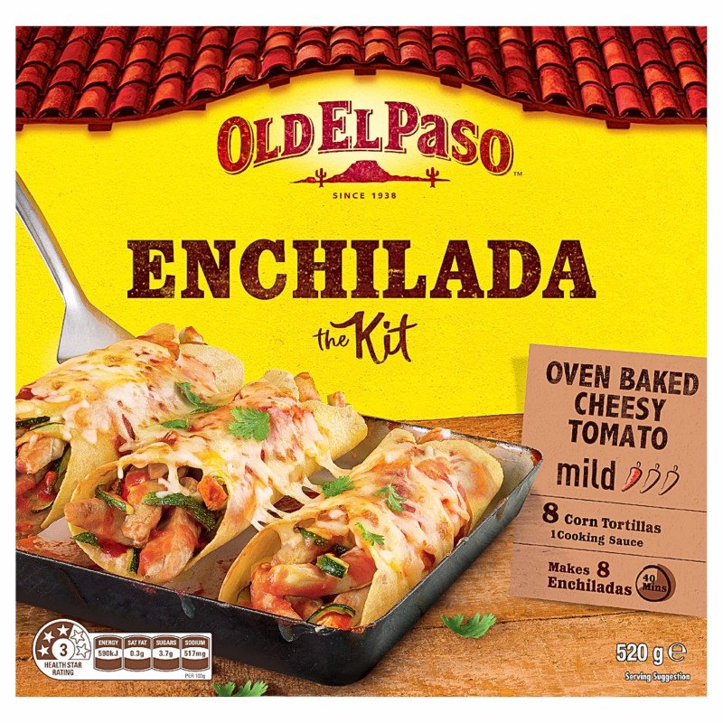 [Expiry Date: 16/01/2027] Old El Paso Enchilada Dinner Kit 520g