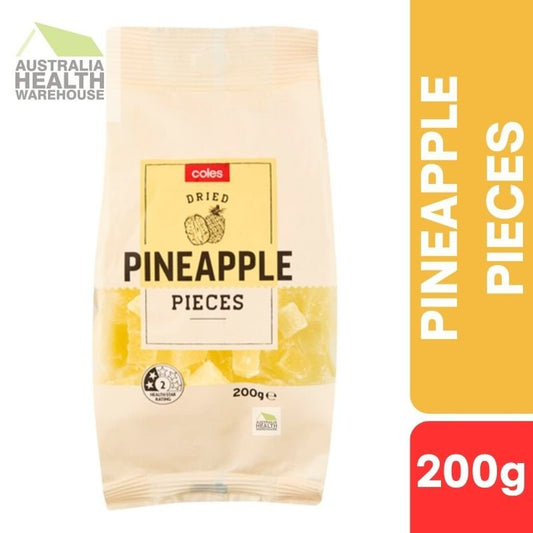 Coles Dried Pineapple Pieces 200g