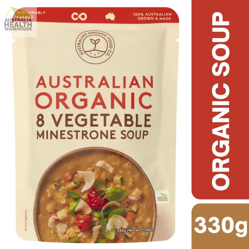 [Expiry: 02/2027] Australian Organic 8 Vegetable Minestrone Soup Pouch 330g