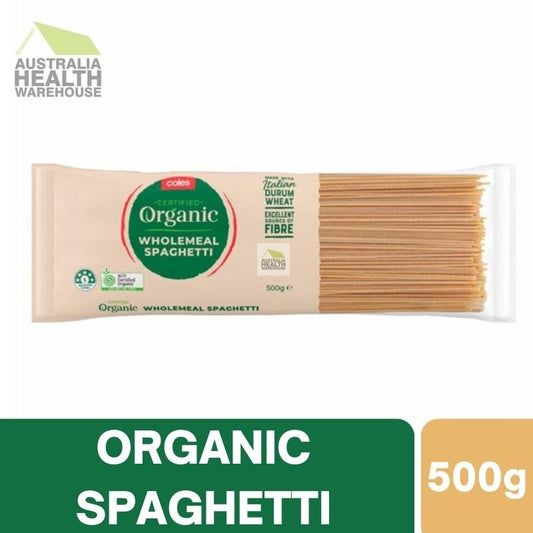 Coles Organic Wholemeal Spaghetti 500g
