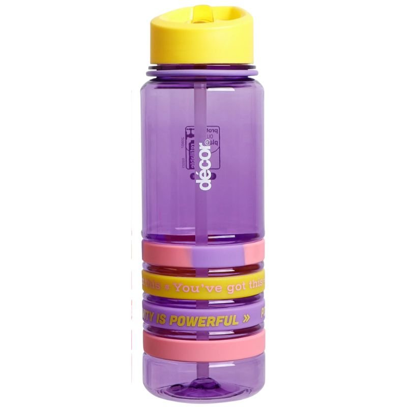 Decor Quad Bands Tritan Bottle 750mL (Yellow/Purple)