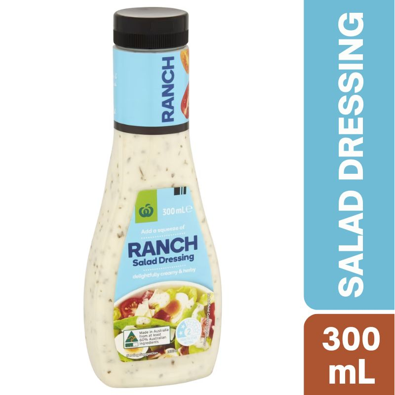 [Expiry Date: 10/12/2026]  Woolworths Ranch Salad Dressing 300mL
